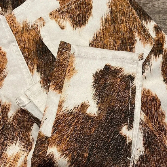 NWT!! WeWoreWhat - Cowhide Stiletto Slit Denim Jean - Size 26 - Picture 10 of 10